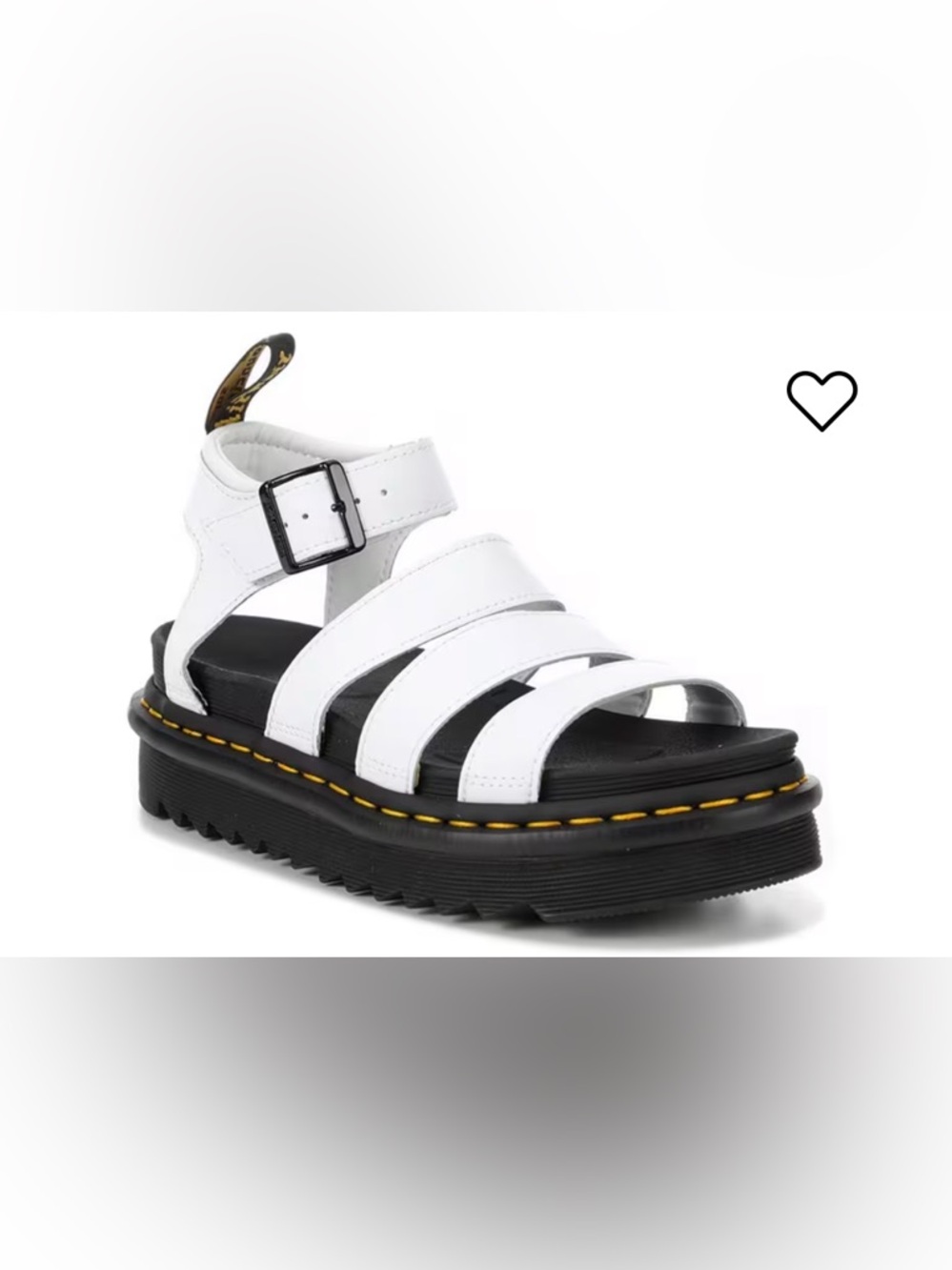 Dr. Martens Blaire White Hydro Leather Strap Sandals NWT - Picture 2 of 4